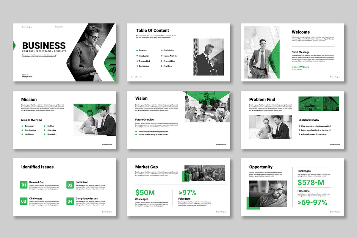 Business Proposal Presentation, a Presentation Template by Mighty-Slide (Photo 2 of 5)