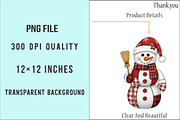 Patchwork Snowman Png Christmas Png, an Illustration by SinaCreation (Thumbnail 6 of 7)