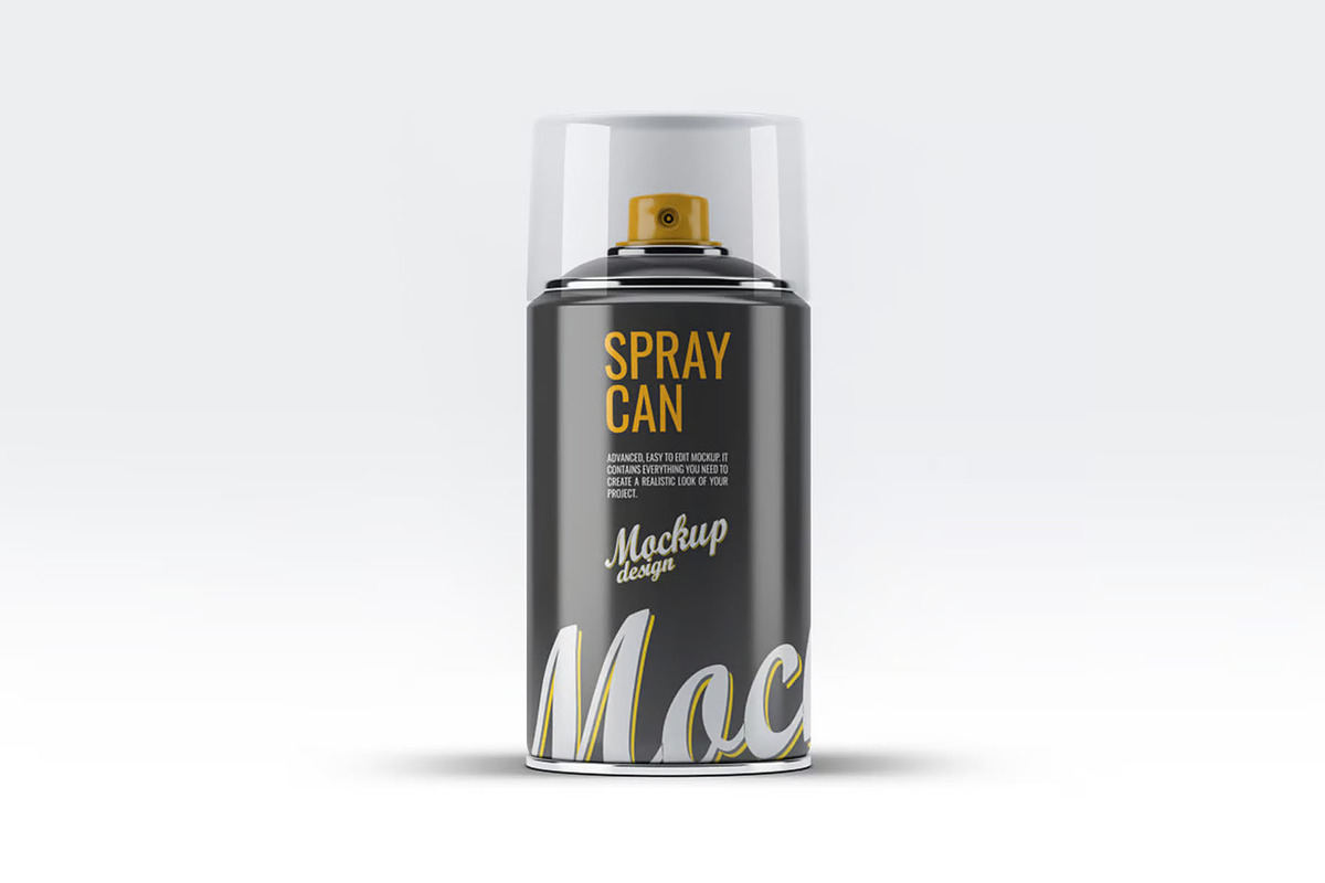 Spray Can Mock-Up, a Product Mockup by DesignRushMarket (Photo 8 of 8)