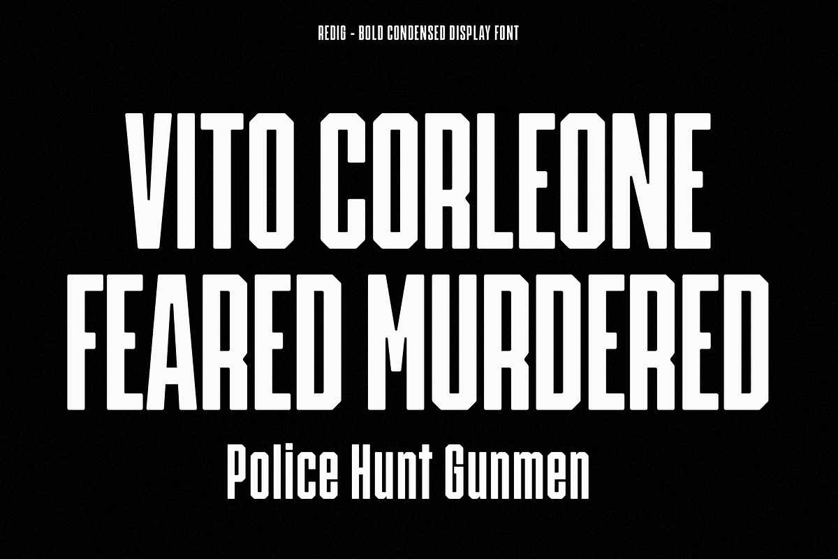 Redig - Condensed bold sans preview 4