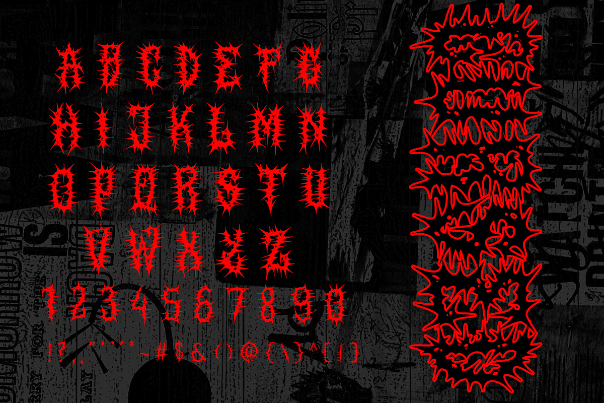 SALVOR Metal Horror Blackletter Font, a Blackletter Font by dansdesign (Photo 3 of 20)