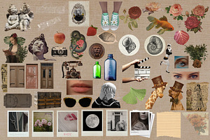 50 Collage Elements PNG