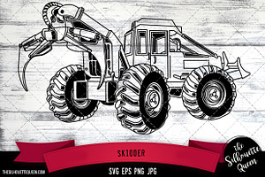 Skidder Detailed Vector Clipart