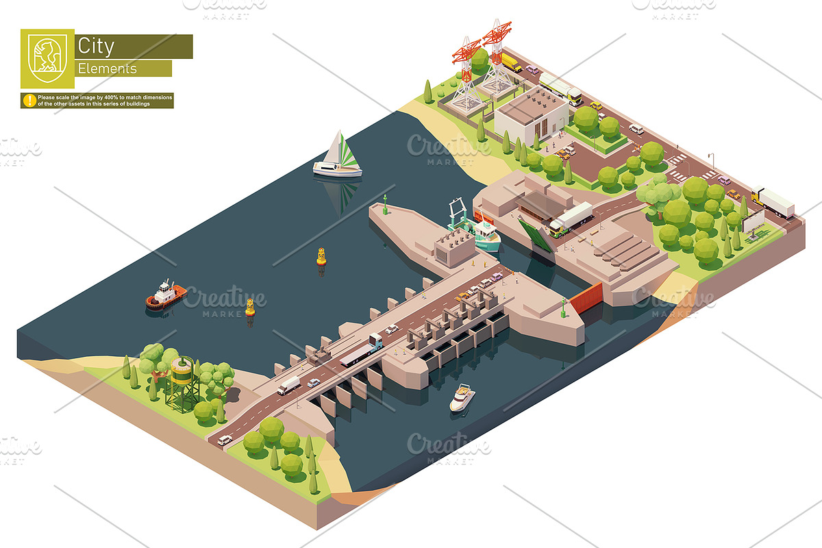 Isometric city map elements, an Object Graphic by tele52 (Photo 70 of 72)
