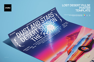 Lost Desert Pulse Poster Template, a Poster Template by creatsy5