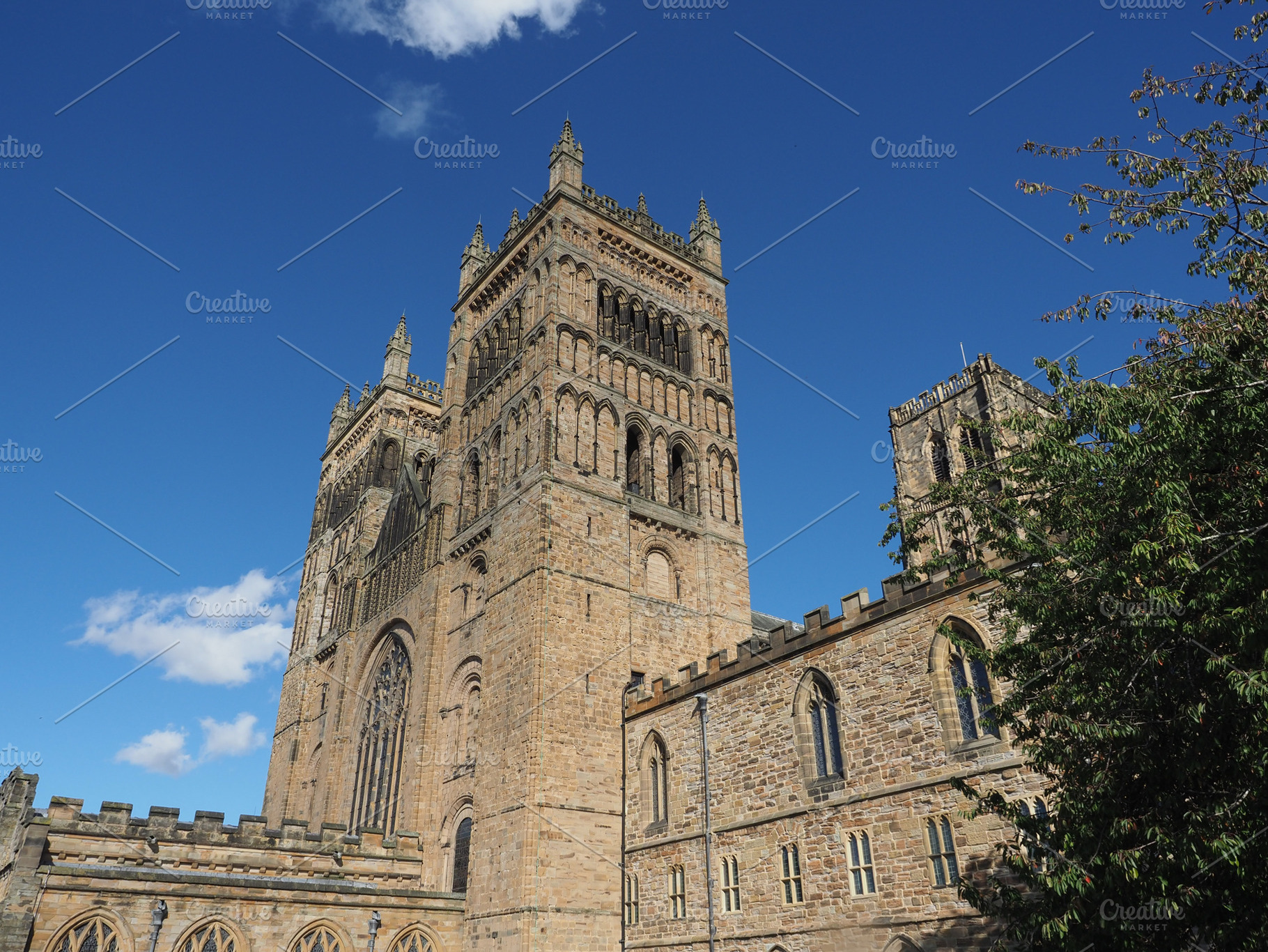 Durham Cathedral church in Durham, a Photo by WorldOfPhotos