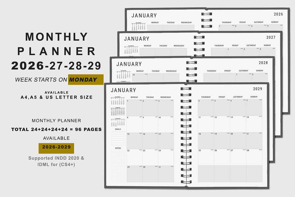 Ultimate Planner Bundle Pack 2026-29, a Stationery Template by MNT-Creator (Photo 3 of 11)