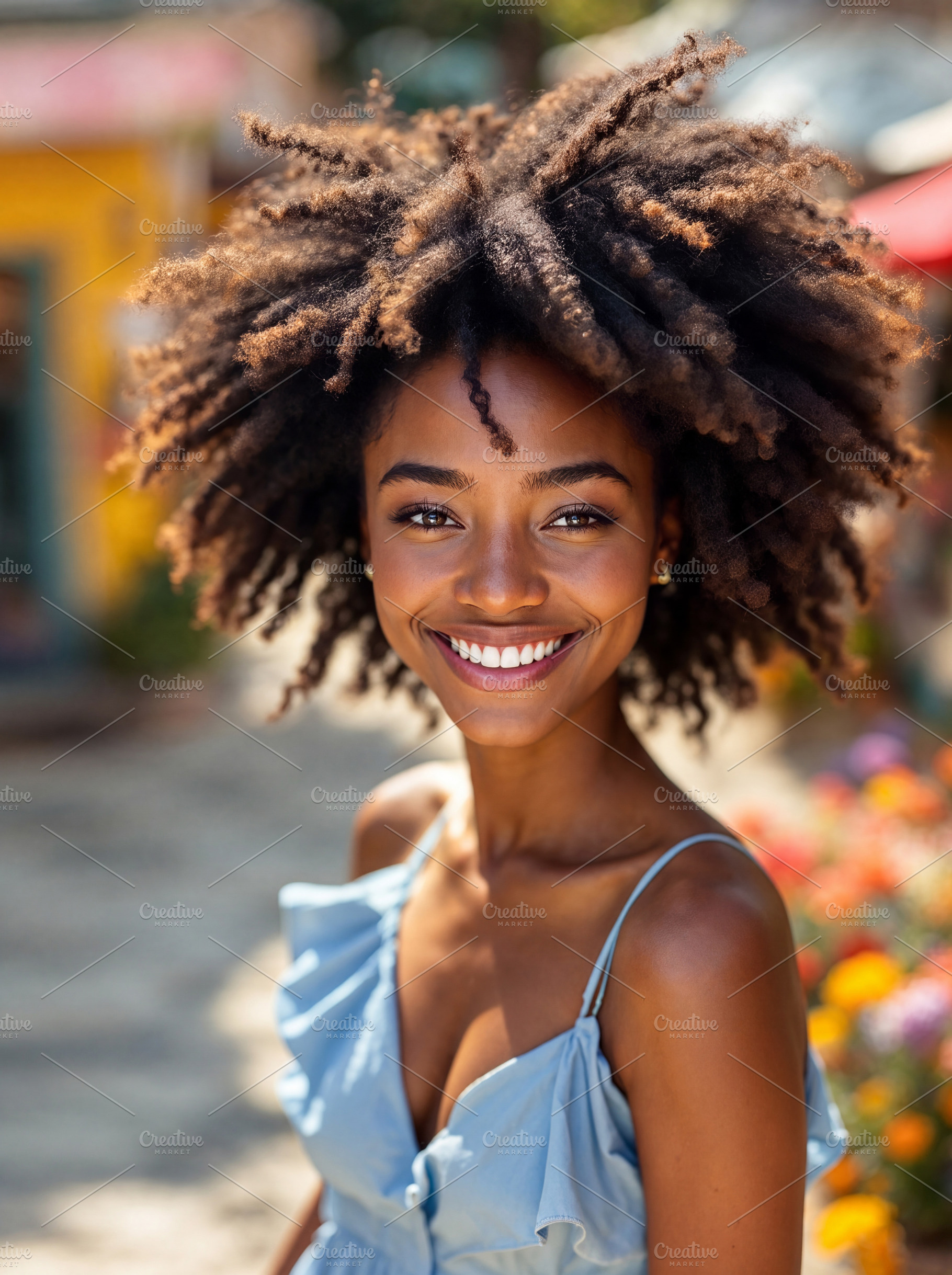 Smiling young black woman, a Person Photo by Volff