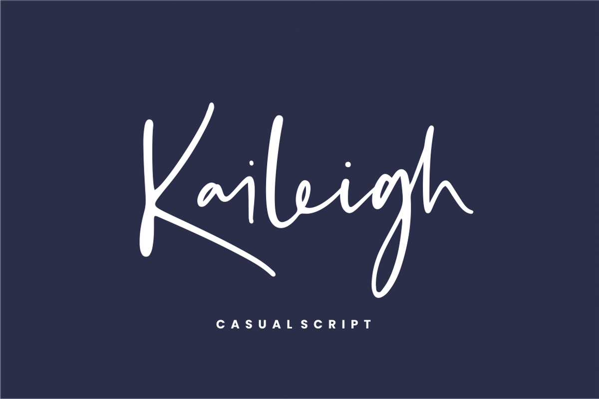 Kaileigh - Casual Script, a Script Font by Sronstudio (Photo 1 of 13)