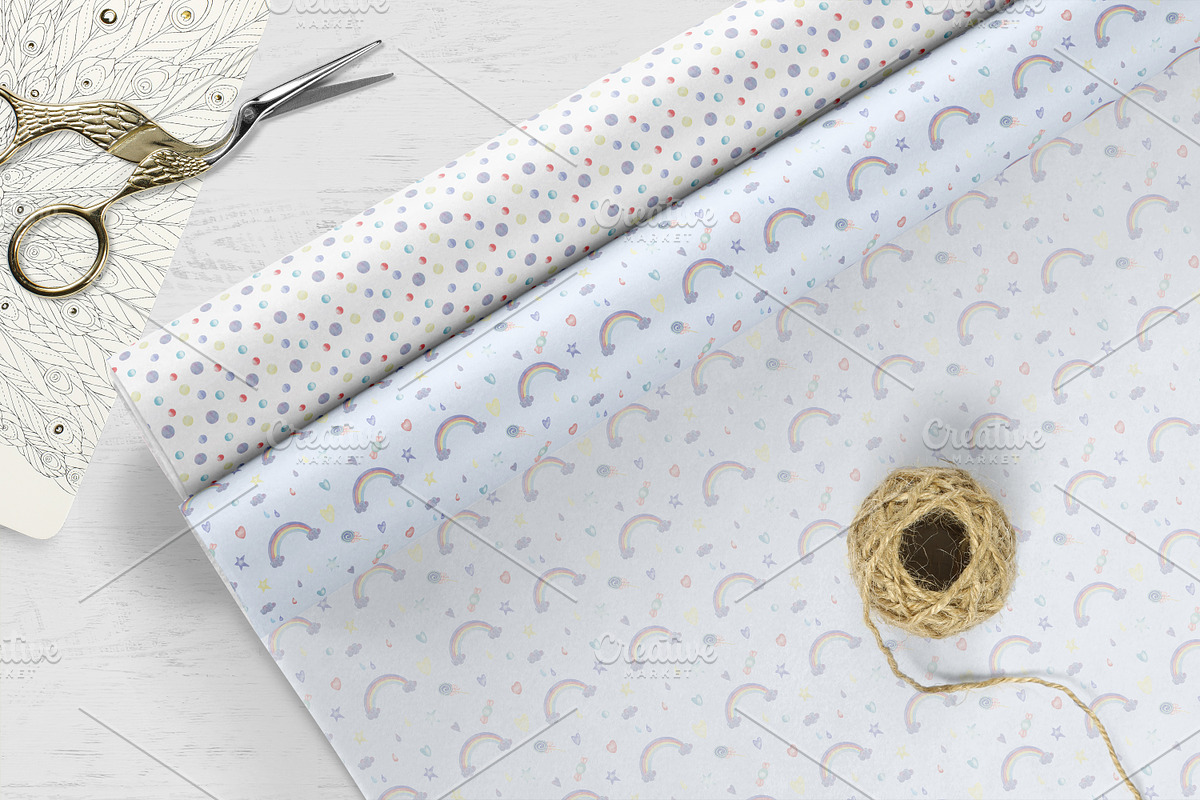 Watercolor Unicorn Seamless Patterns, a Pattern Graphic by Oksana Dovhopol Art (Photo 13 of 15)