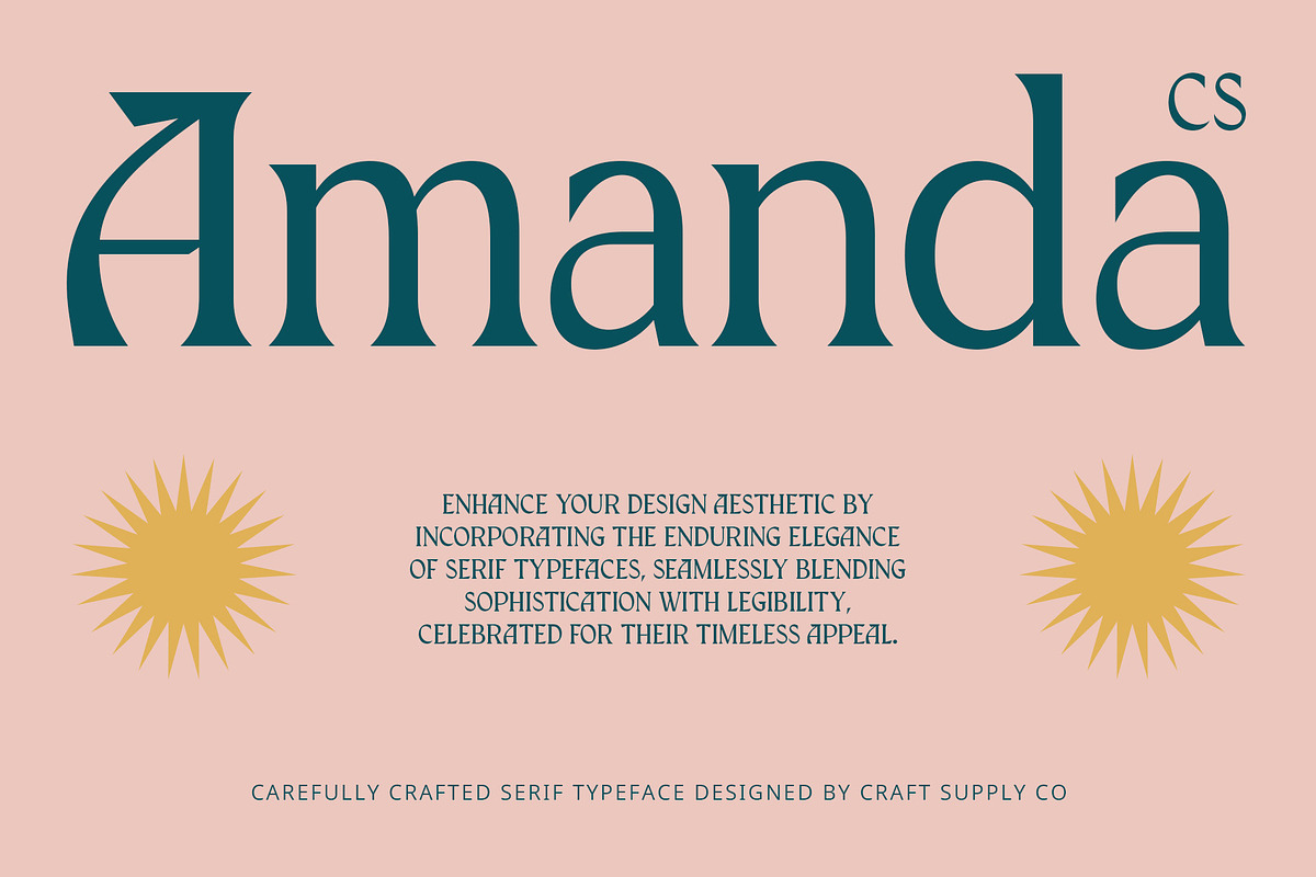 CS Amanda – Elegant Font, a Serif Font by Craft Supply Co. (Photo 1 of 8)