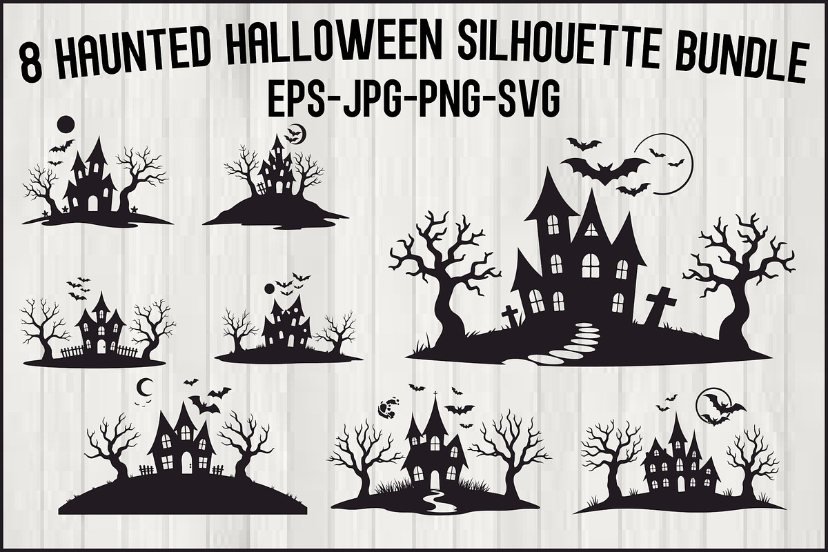 Spooky Haunted House Bundle, an Illustration by Designs_River (Photo 1 of 9)