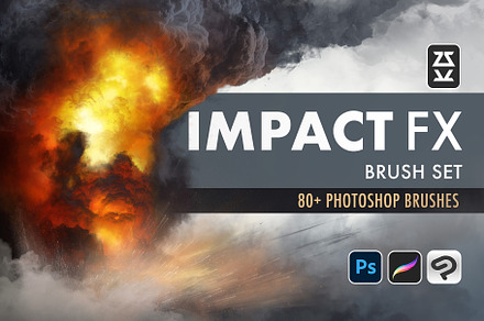 Impact FX Brush Set, a Brush Add-On by Zsolt Kosa Art