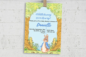 Peter Rabbit Baby Shower Invitation