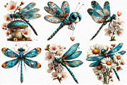 Whimsical Spring Dragonfly Clipart, an Illustration by Craft Nest (Thumbnail 8 of 10)