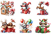 Christmas Animal Break Through Clipa, an Illustration by DreamArtGraphic (Thumbnail 2 of 5)