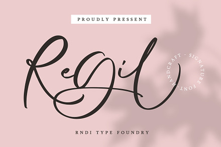 Regil – Handcrafted Signature Font