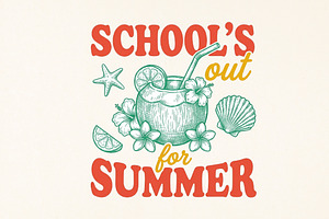 School’s Out for Summer PNG, a Seasonal Illustration by Canvas Craft