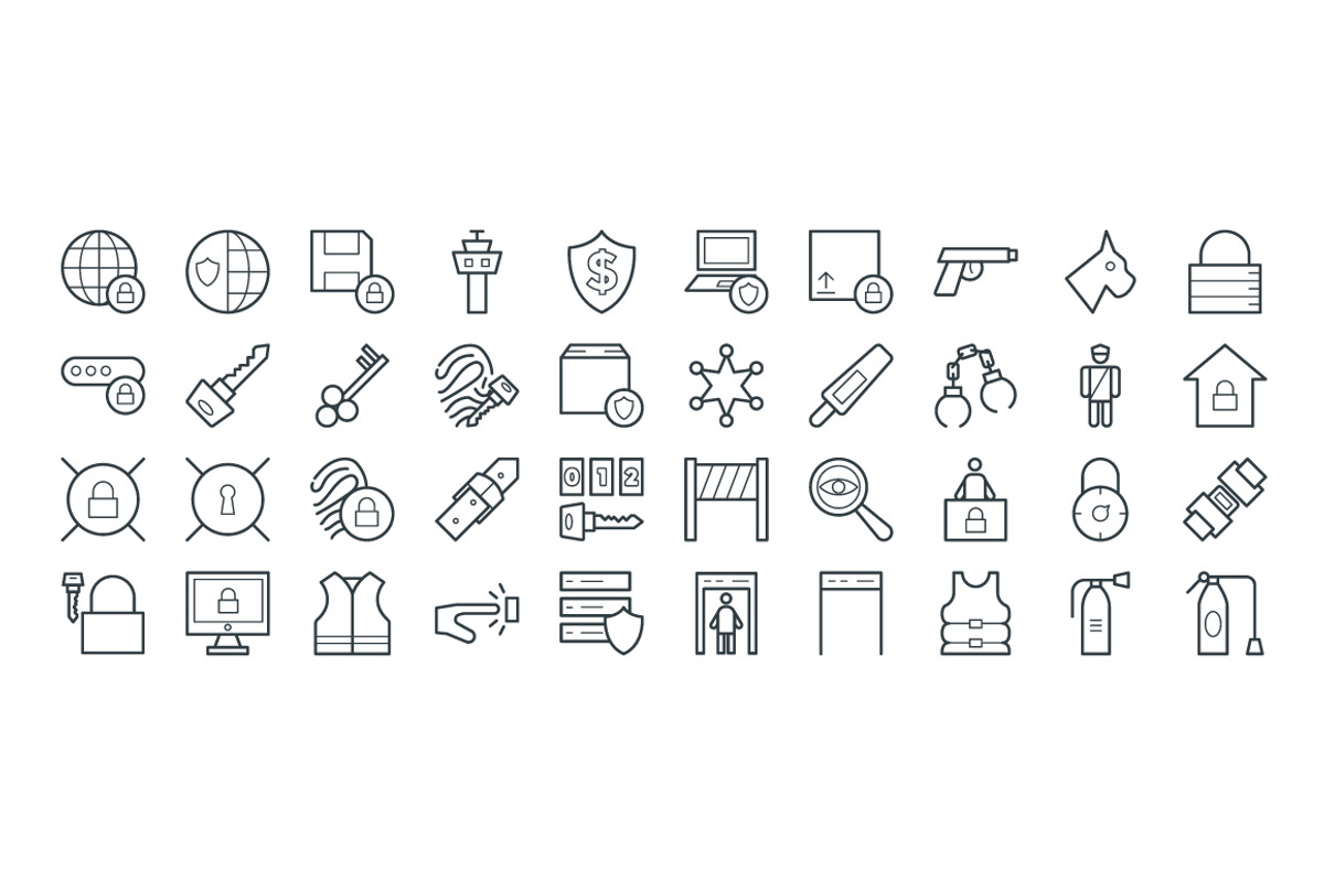 100+ Security Vector Icons, an Outline Icon by Vectors Market (Photo 3 of 3)