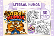 Literal Humor Coloring Book, a Decorative Illustration by HueNestify (Thumbnail 1 of 4)