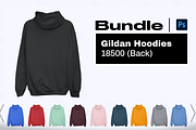 Gildan Hoodie Mockup Back Bundle, a Hoody Mockup by creativsupply (Thumbnail 1 of 5)