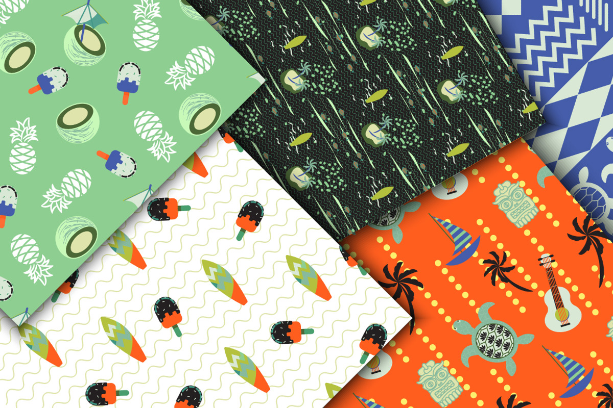 Aloha! Seamless Patterns Set, a Pattern Graphic by InaCorart (Photo 2 of 5)