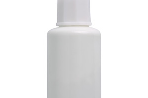 Blank white plastic bottle with cap on white background, perfect, a School & Education Photo by Ales Munt