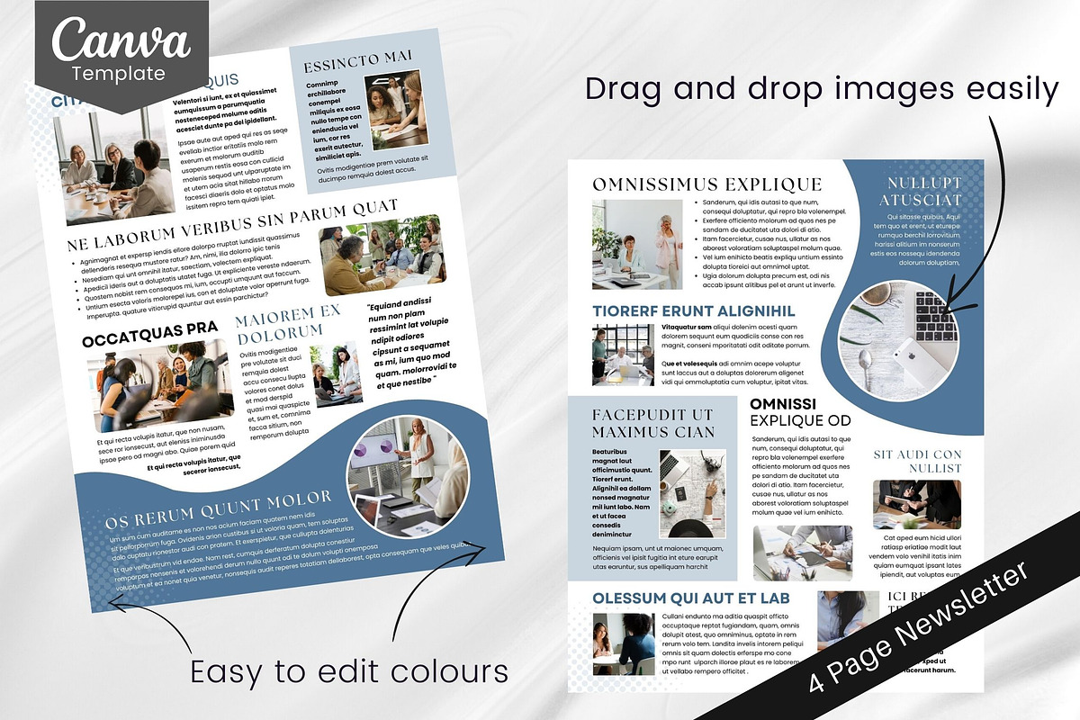 Canva Newsletter Template preview 3