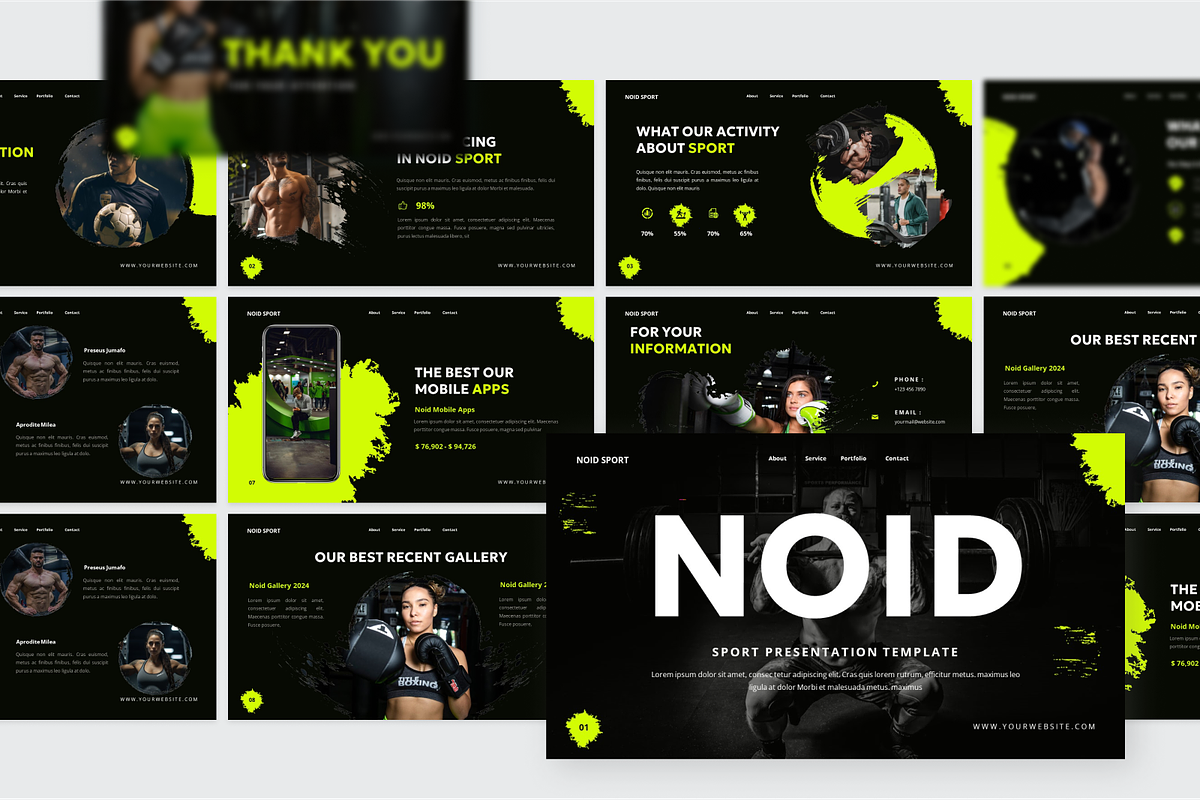 Noid Sport Presentation Google Slide, a Presentation Template by SquidPixey (Photo 5 of 6)