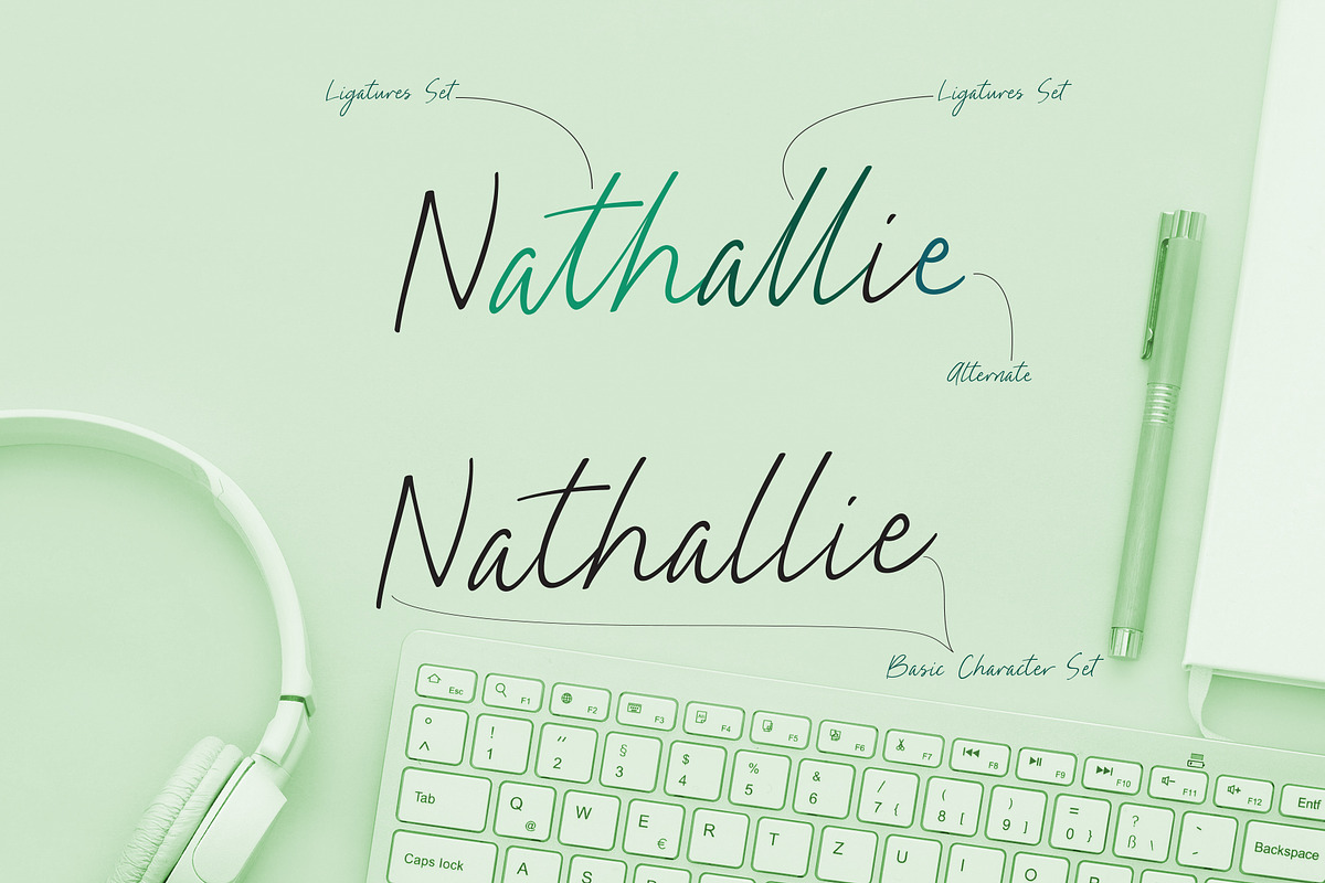 Nathallie, a Handwritten Font by rudiSasori (Photo 6 of 12)