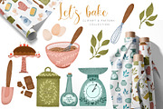 Baking tools clipart set, an Object Illustration by Yelloo Fish (Thumbnail 1 of 6)