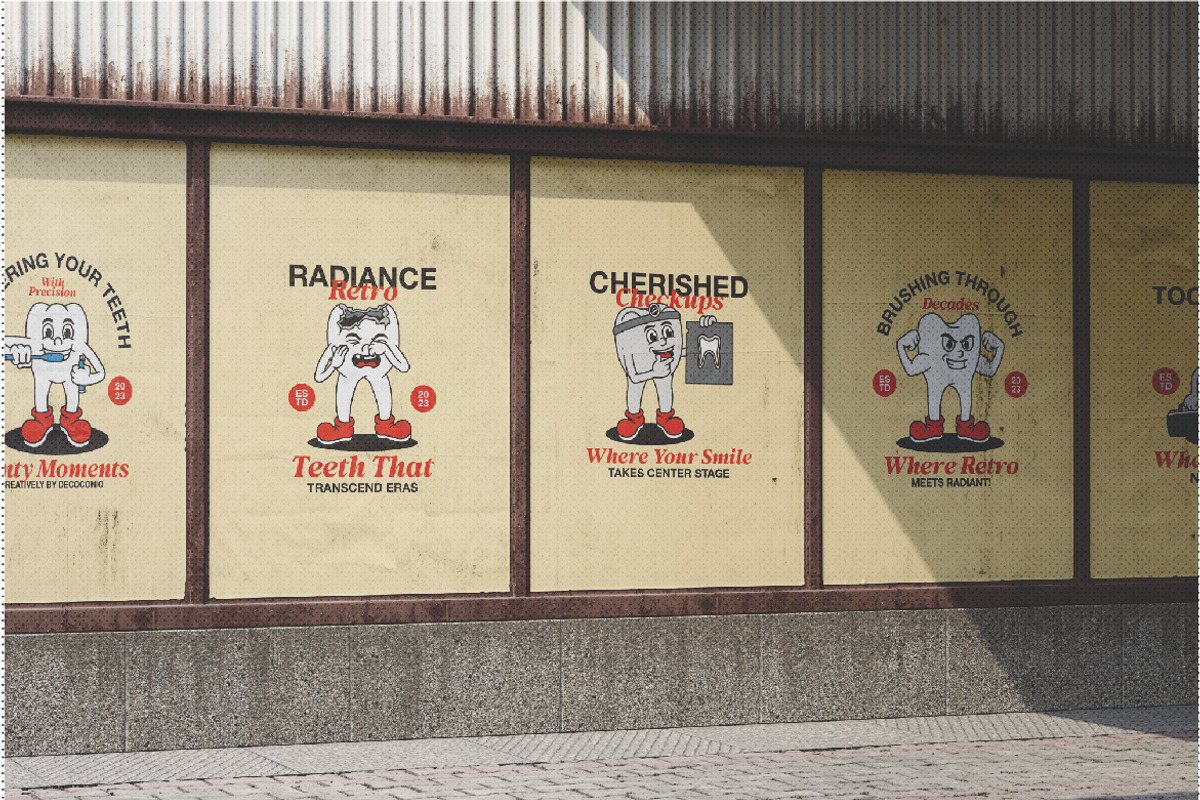 Retro Dental Mascot Illustration, a Healthcare Illustration by Decoconio Design (Photo 8 of 8)