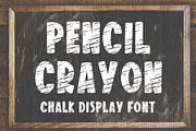 Pencil Crayon Chalk Font, a Font by Fourteen Letter (Thumbnail 1 of 7)