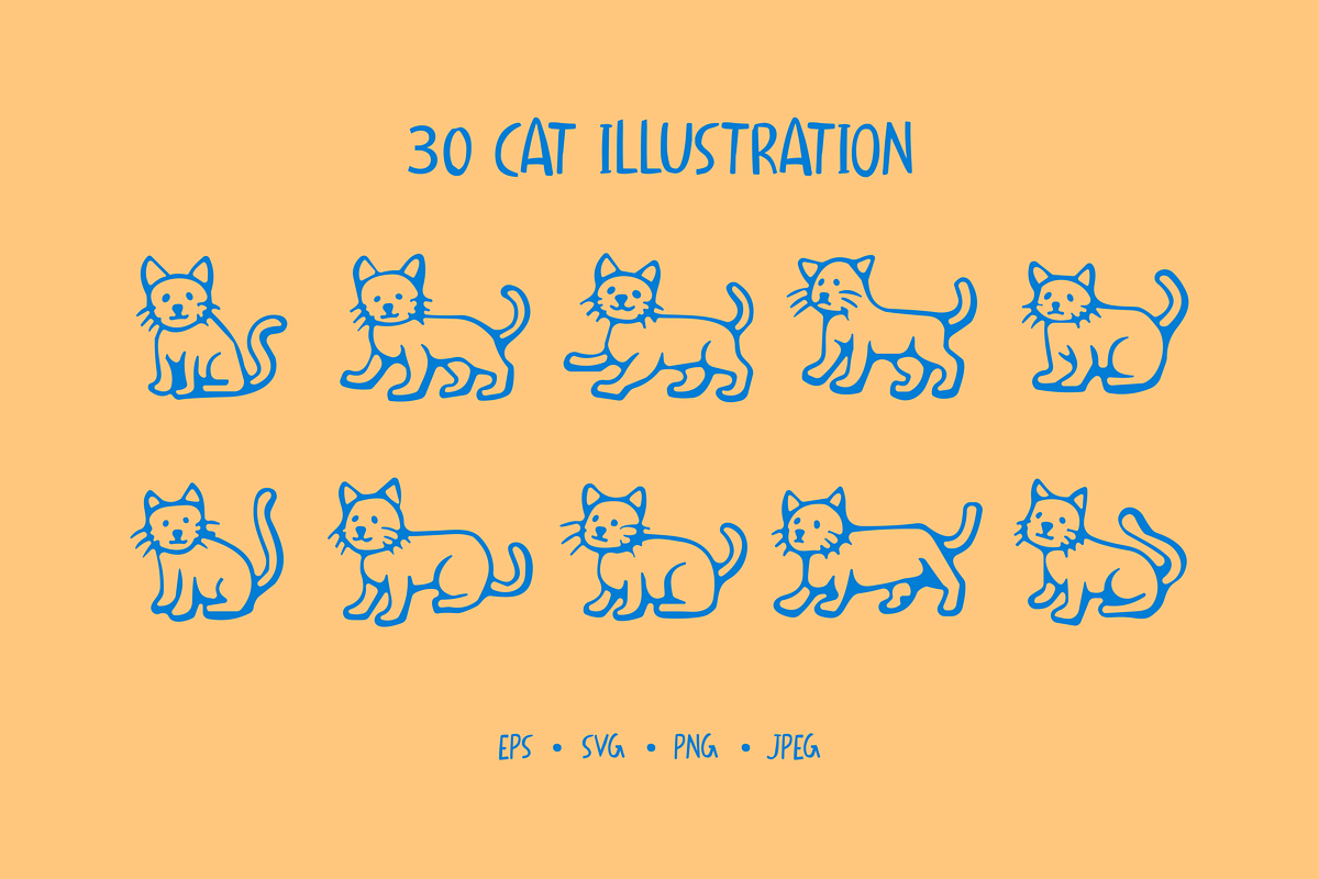 Cute Cat & Dog, an Animal Illustration by HunEyy (Photo 4 of 8)