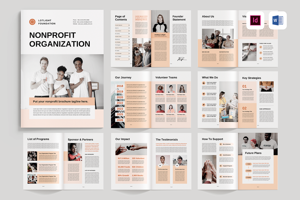Nonprofit Organization Brochure, a Brochure Template by Leaflove (Photo 1 of 10)