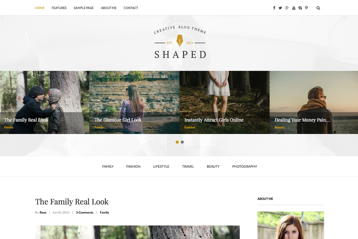 Shaped-Creative WordPress Blog Theme, a WordPress Template by ShapedTheme (Photo 1 of 3)