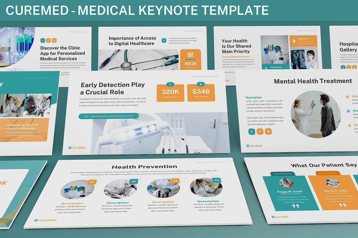 Curemed - Medical Keynote Template, a Presentation Template by SlideFactory (Photo 1 of 4)