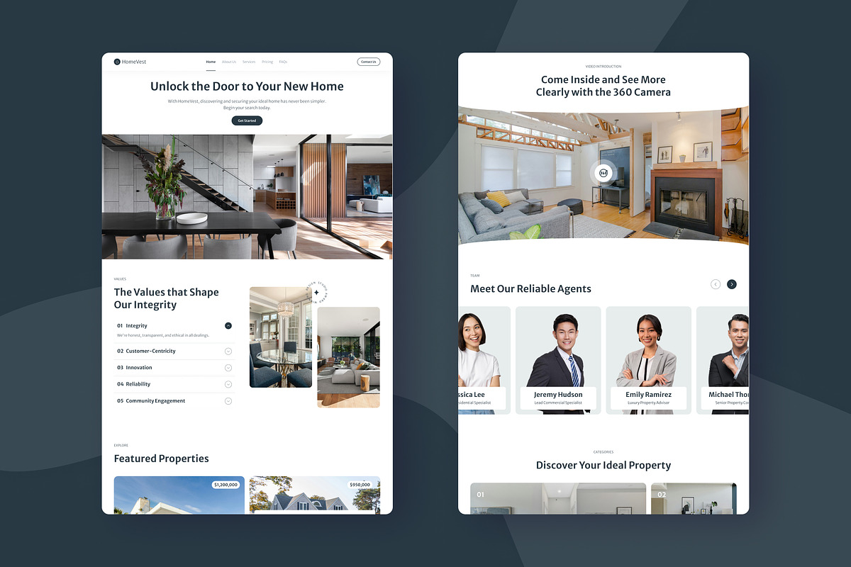 HomeVest - Real Estate Landing Page, an UI Kit Template by peterdraw (Photo 3 of 3)