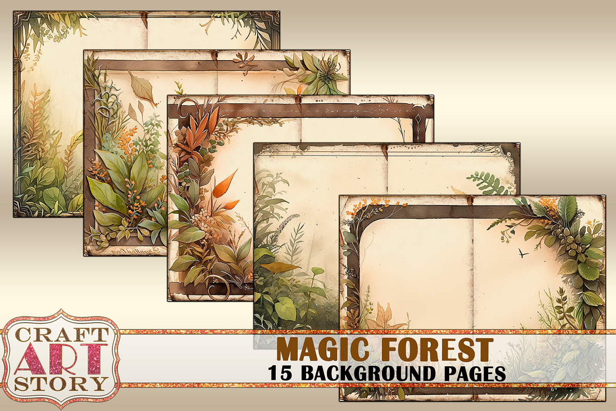 Magic forest Blank background, a Seasonal Illustration by CraftArtStory (Photo 4 of 4)