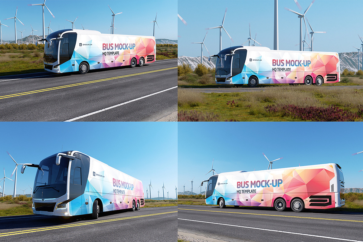 Animated Bus Mock-up, a Product Mockup by GK Creative (Photo 3 of 7)