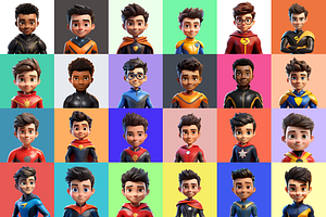 125 Animoji - Children Superhero