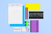 Rainbow Chalk Cyrillic font+Patterns, a Serif Font by IraDvilyuk (Thumbnail 5 of 16)