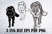 Wolf svg eps png pdf, wolf clipart, an Animal Illustration by Bila Vorona (Thumbnail 1 of 9)