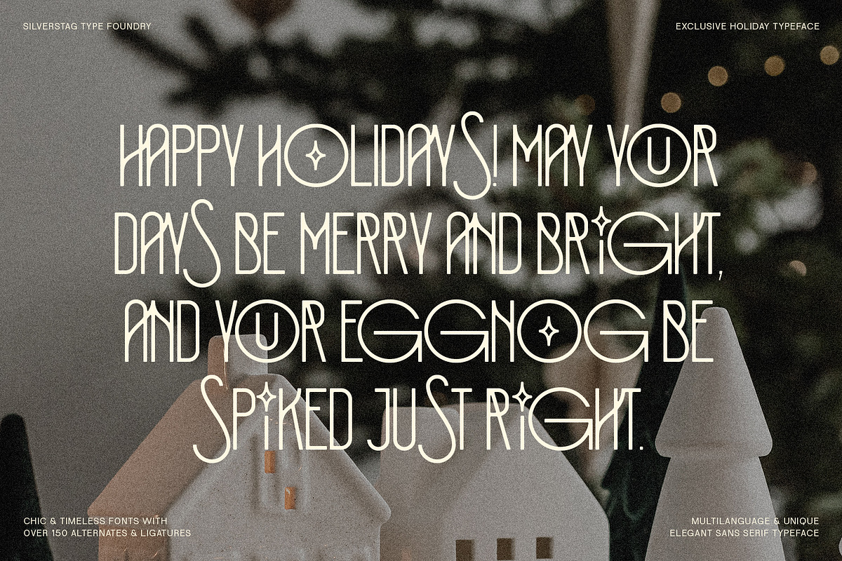 SLTF Holiday Whispers Typeface, a Sans Serif Font by SilverStag Type Foundry (Photo 16 of 20)