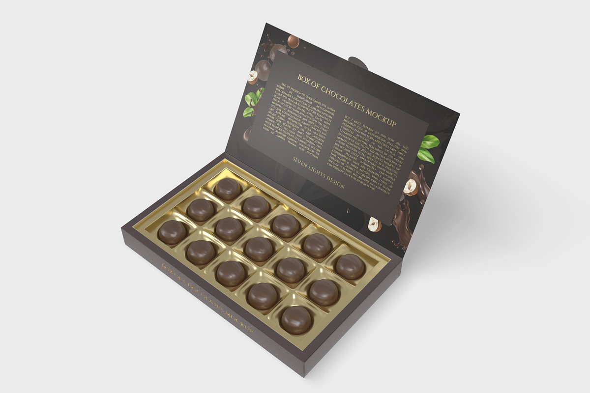 Box Of Chocolates Mockup, a Packaging Mockup by Seven Lights (Photo 9 of 11)