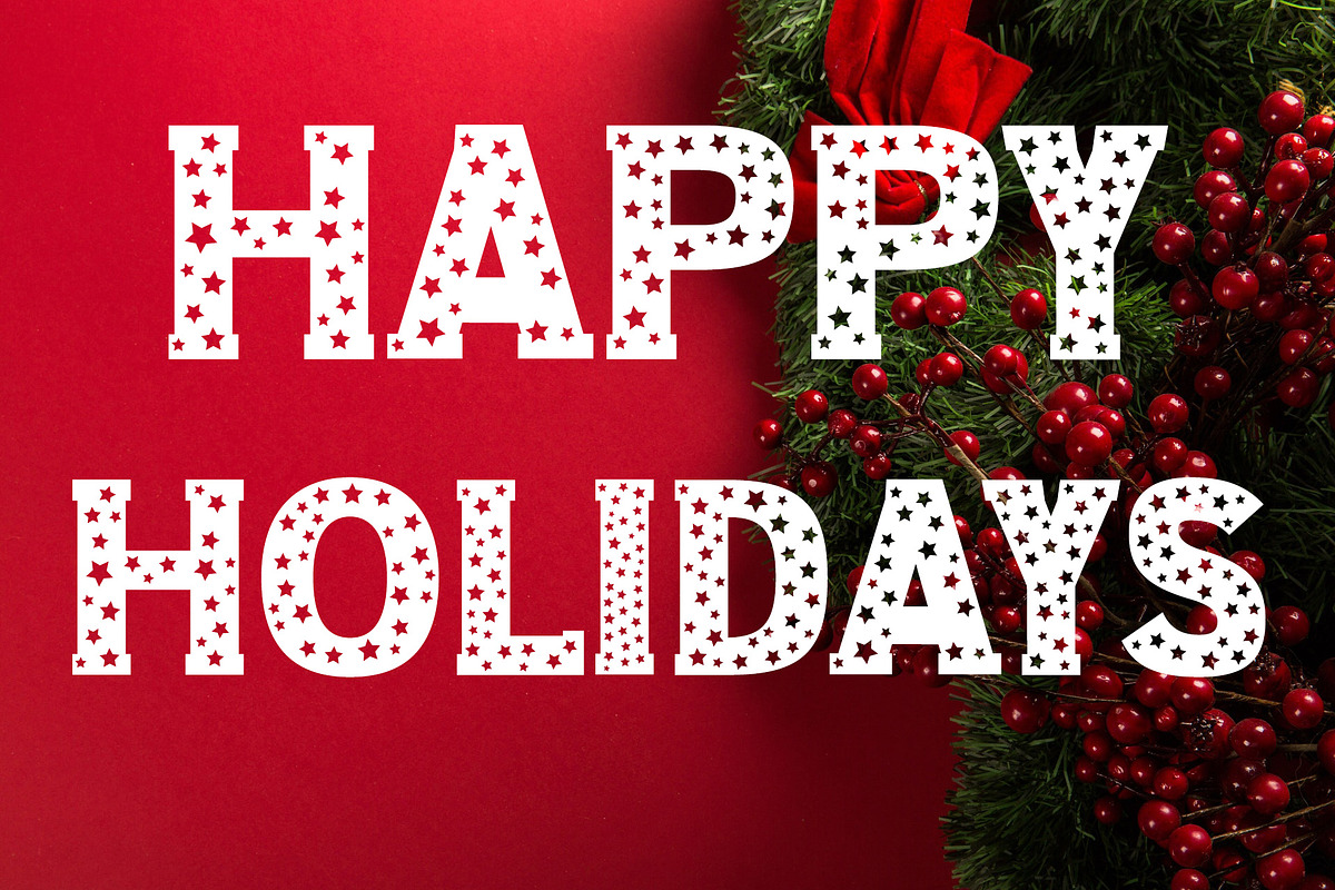 Christmas Stars Font, a Slab Serif Font by vladocar (Photo 5 of 9)