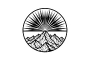 Mountain Sun Circle Design Bundle, an Illustration by Creativeshirt (Thumbnail 6 of 31)
