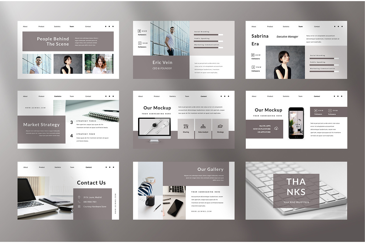 Gemmo - Business Google Slides, a Presentation Template by TMint Creative