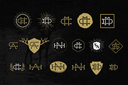 24 Vintage Logos + Monograms Pack, a Branding & Logo Template by DesignLux (Thumbnail 5 of 5)