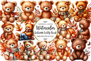 Autumn Teddy Bear Clipart, an Illustration by OK Design (Thumbnail 1 of 5)